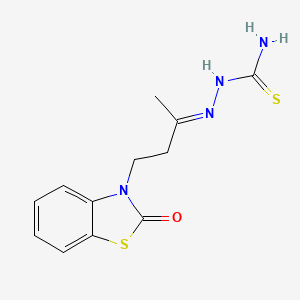 molecular formula C12H14N4OS2 B5849187 4-(2-oxo-1,3-benzothiazol-3(2H)-yl)-2-butanone thiosemicarbazone 