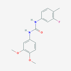 molecular formula C16H17FN2O3 B5849192 N-(3,4-dimethoxyphenyl)-N'-(3-fluoro-4-methylphenyl)urea 