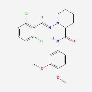 molecular formula C21H23Cl2N3O3 B5849216 1-[(2,6-dichlorobenzylidene)amino]-N-(3,4-dimethoxyphenyl)-2-piperidinecarboxamide 