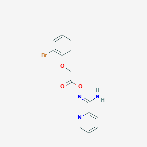 molecular formula C18H20BrN3O3 B5849227 N'-{[2-(2-bromo-4-tert-butylphenoxy)acetyl]oxy}-2-pyridinecarboximidamide 