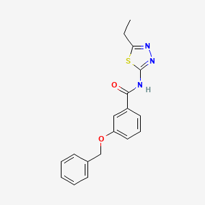 molecular formula C18H17N3O2S B5849269 3-(benzyloxy)-N-(5-ethyl-1,3,4-thiadiazol-2-yl)benzamide 