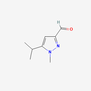 molecular formula C8H12N2O B584928 5-イソプロピル-1-メチル-1H-ピラゾール-3-カルバルデヒド CAS No. 154927-04-5