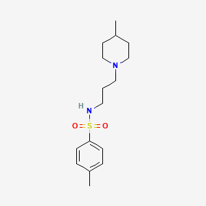 molecular formula C16H26N2O2S B5849287 4-methyl-N-[3-(4-methyl-1-piperidinyl)propyl]benzenesulfonamide 