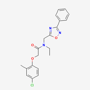 molecular formula C20H20ClN3O3 B5849294 2-(4-chloro-2-methylphenoxy)-N-ethyl-N-[(3-phenyl-1,2,4-oxadiazol-5-yl)methyl]acetamide 