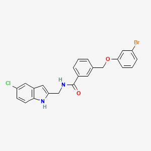 molecular formula C23H18BrClN2O2 B5849305 3-[(3-bromophenoxy)methyl]-N-[(5-chloro-1H-indol-2-yl)methyl]benzamide 