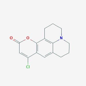 molecular formula C15H14ClNO2 B5849313 9-chloro-2,3,6,7-tetrahydro-1H,5H,11H-pyrano[2,3-f]pyrido[3,2,1-ij]quinolin-11-one 