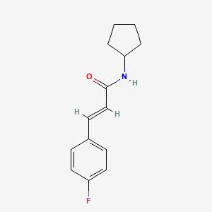 molecular formula C14H16FNO B5849323 N-cyclopentyl-3-(4-fluorophenyl)acrylamide 
