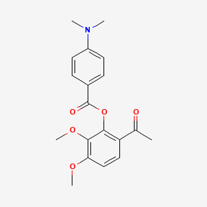 molecular formula C19H21NO5 B584933 4-(Dimethylamino)benzoic Acid 6-Acetyl-2,3-dimethoxyphenyl Ester CAS No. 1205548-01-1