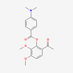 molecular formula C19H21NO5 B584933 (6-acetyl-2,3-dimethoxyphenyl) 4-(dimethylamino)benzoate CAS No. 1205548-01-1