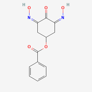 molecular formula C13H12N2O5 B5849338 3,5-bis(hydroxyimino)-4-oxocyclohexyl benzoate 