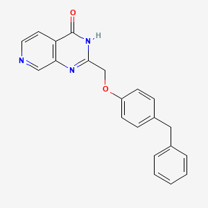 molecular formula C21H17N3O2 B584935 2-((4-Benzylphenoxy)methyl)pyrido[3,4-d]pyrimidin-4(3H)-one CAS No. 1797982-47-8