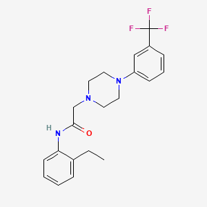 molecular formula C21H24F3N3O B5849357 N-(2-ethylphenyl)-2-{4-[3-(trifluoromethyl)phenyl]-1-piperazinyl}acetamide 