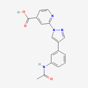 molecular formula C17H14N4O3 B584936 2-(4-(3-Acetamidophenyl)-1H-pyrazol-1-yl)isonicotinic acid CAS No. 1798043-17-0