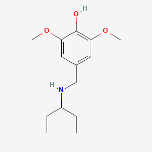 molecular formula C14H23NO3 B5849360 4-{[(1-ethylpropyl)amino]methyl}-2,6-dimethoxyphenol 