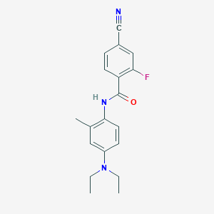 molecular formula C19H20FN3O B5849365 4-cyano-N-[4-(diethylamino)-2-methylphenyl]-2-fluorobenzamide 