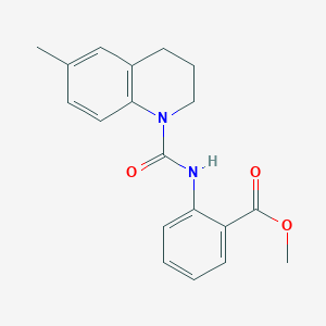 molecular formula C19H20N2O3 B5849387 methyl 2-{[(6-methyl-3,4-dihydro-1(2H)-quinolinyl)carbonyl]amino}benzoate 