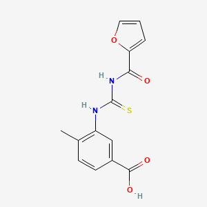 molecular formula C14H12N2O4S B5849395 3-{[(2-furoylamino)carbonothioyl]amino}-4-methylbenzoic acid 