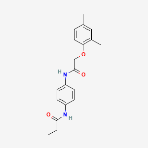molecular formula C19H22N2O3 B5849420 N-(4-{[2-(2,4-dimethylphenoxy)acetyl]amino}phenyl)propanamide 