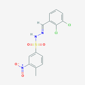 molecular formula C14H11Cl2N3O4S B5849434 N'-(2,3-dichlorobenzylidene)-4-methyl-3-nitrobenzenesulfonohydrazide 