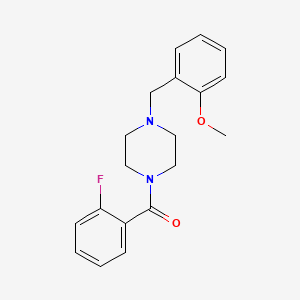 molecular formula C19H21FN2O2 B5849446 1-(2-fluorobenzoyl)-4-(2-methoxybenzyl)piperazine 