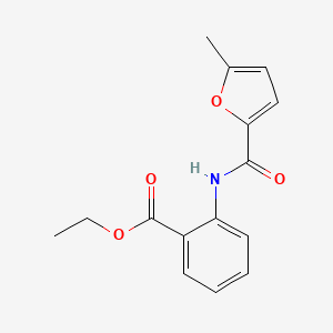 molecular formula C15H15NO4 B5849452 ethyl 2-[(5-methyl-2-furoyl)amino]benzoate 