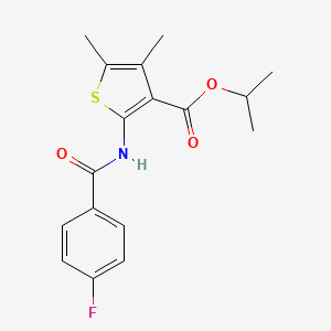 molecular formula C17H18FNO3S B5849454 isopropyl 2-[(4-fluorobenzoyl)amino]-4,5-dimethyl-3-thiophenecarboxylate 