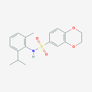 molecular formula C18H21NO4S B5849459 N-(2-isopropyl-6-methylphenyl)-2,3-dihydro-1,4-benzodioxine-6-sulfonamide 