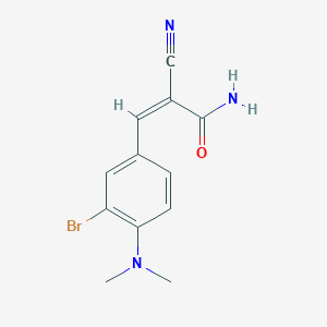 molecular formula C12H12BrN3O B5849463 3-[3-bromo-4-(dimethylamino)phenyl]-2-cyanoacrylamide 