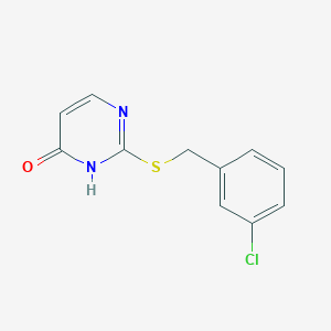 molecular formula C11H9ClN2OS B5849470 2-[(3-chlorobenzyl)thio]-4-pyrimidinol 