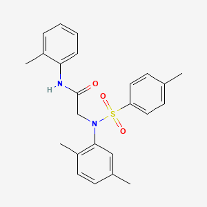 molecular formula C24H26N2O3S B5849476 N~2~-(2,5-dimethylphenyl)-N~1~-(2-methylphenyl)-N~2~-[(4-methylphenyl)sulfonyl]glycinamide 