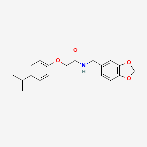 molecular formula C19H21NO4 B5849484 N-(1,3-benzodioxol-5-ylmethyl)-2-(4-isopropylphenoxy)acetamide 