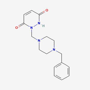 molecular formula C16H20N4O2 B5849504 2-[(4-benzyl-1-piperazinyl)methyl]-6-hydroxy-3(2H)-pyridazinone 