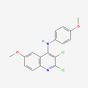 2,3-dichloro-6-methoxy-N-(4-methoxyphenyl)-4-quinolinamine