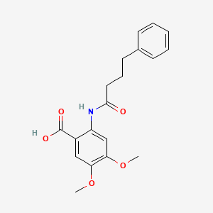 molecular formula C19H21NO5 B5849515 4,5-dimethoxy-2-[(4-phenylbutanoyl)amino]benzoic acid 