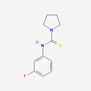 molecular formula C11H13FN2S B5849547 N-(3-fluorophenyl)-1-pyrrolidinecarbothioamide 