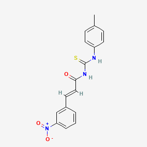 molecular formula C17H15N3O3S B5849580 N-{[(4-methylphenyl)amino]carbonothioyl}-3-(3-nitrophenyl)acrylamide 