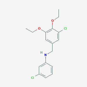 molecular formula C17H19Cl2NO2 B5849593 (3-chloro-4,5-diethoxybenzyl)(3-chlorophenyl)amine 