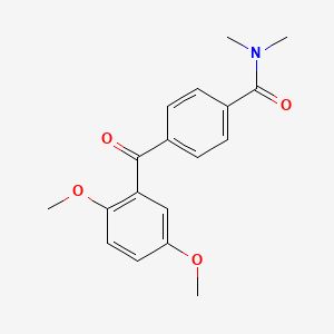 molecular formula C18H19NO4 B5849605 4-(2,5-dimethoxybenzoyl)-N,N-dimethylbenzamide 