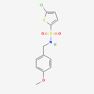 molecular formula C12H12ClNO3S2 B5849606 5-chloro-N-(4-methoxybenzyl)-2-thiophenesulfonamide 