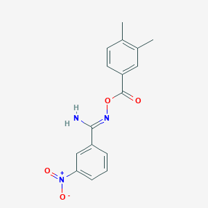 molecular formula C16H15N3O4 B5849612 N'-[(3,4-dimethylbenzoyl)oxy]-3-nitrobenzenecarboximidamide 