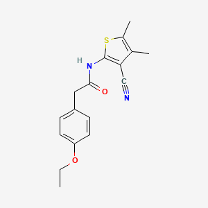 molecular formula C17H18N2O2S B5849615 N-(3-cyano-4,5-dimethyl-2-thienyl)-2-(4-ethoxyphenyl)acetamide 