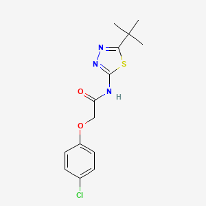 molecular formula C14H16ClN3O2S B5849622 N-(5-tert-butyl-1,3,4-thiadiazol-2-yl)-2-(4-chlorophenoxy)acetamide 
