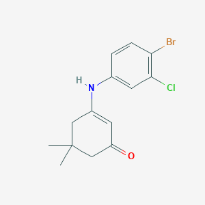 molecular formula C14H15BrClNO B5849629 3-[(4-bromo-3-chlorophenyl)amino]-5,5-dimethyl-2-cyclohexen-1-one 
