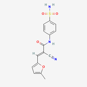 molecular formula C15H13N3O4S B5849635 N-[4-(aminosulfonyl)phenyl]-2-cyano-3-(5-methyl-2-furyl)acrylamide 