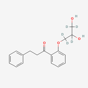 molecular formula C18H20O4 B584964 去丙氨基羟基普罗帕酮-d5 CAS No. 1346598-59-1