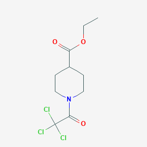 molecular formula C10H14Cl3NO3 B5849673 ethyl 1-(trichloroacetyl)-4-piperidinecarboxylate 