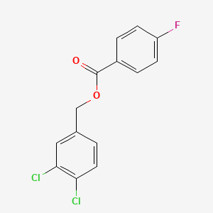 molecular formula C14H9Cl2FO2 B5849683 3,4-dichlorobenzyl 4-fluorobenzoate 