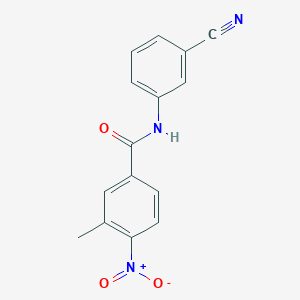molecular formula C15H11N3O3 B5849689 N-(3-cyanophenyl)-3-methyl-4-nitrobenzamide 
