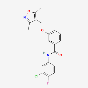 molecular formula C19H16ClFN2O3 B5849703 N-(3-chloro-4-fluorophenyl)-3-[(3,5-dimethyl-4-isoxazolyl)methoxy]benzamide 