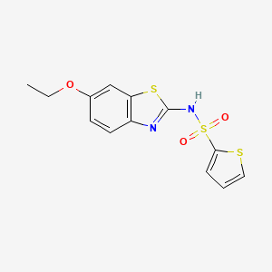 molecular formula C13H12N2O3S3 B5849710 N-(6-ethoxy-1,3-benzothiazol-2-yl)-2-thiophenesulfonamide 